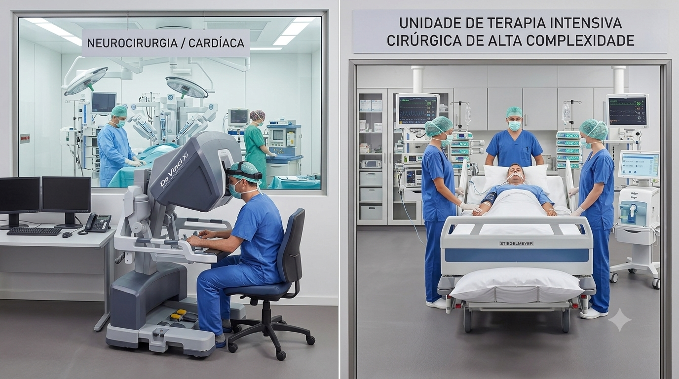 Alta complexidade — coluna, neuro e urologia avançada